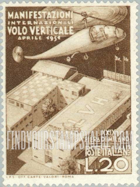 FindYourStampsValue: Helicopter over Leonardo da Vinci Heliport