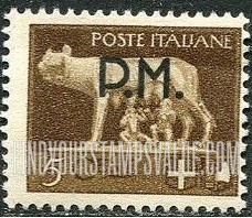 FindYourStampsValue: MILITARY - She-wolf Suckling Romulus and Remus: Overprinted