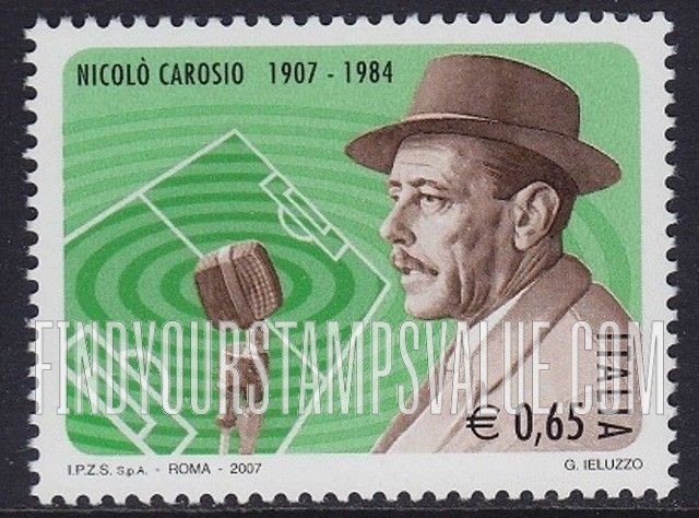 FindYourStampsValue: Nicolò Carosio (1907-84), Radio Sportscaster