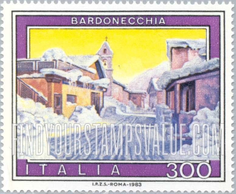 FindYourStampsValue: Tourist Type of 1974: Bardonecchia