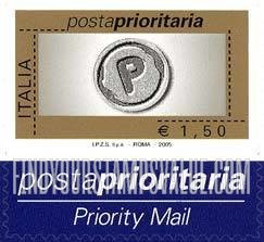FindYourStampsValue: Priority Mail Type of 2001 With Euro Denominations Only: Inscribed “I. P. Z. S. S. p. A. - ROMA 2005” at Bottom