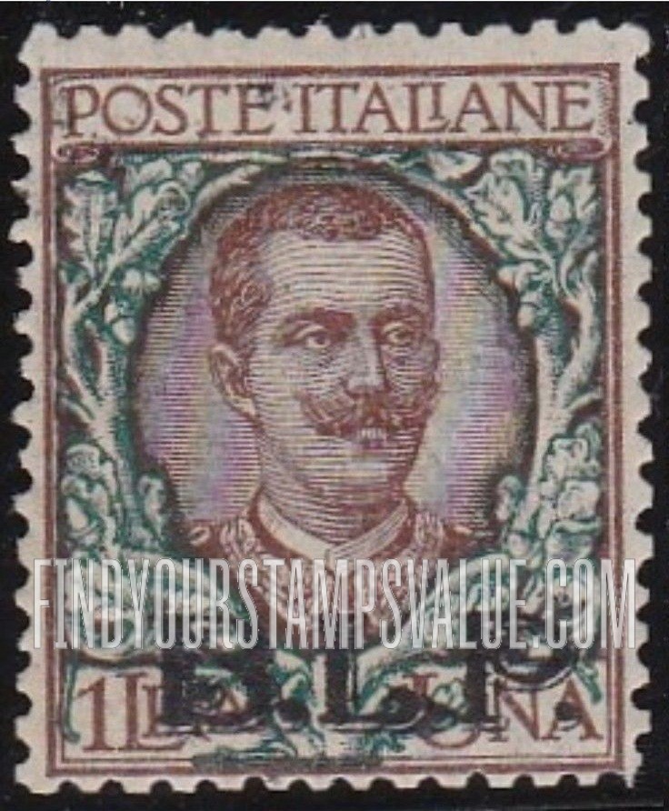 FindYourStampsValue: SEMI-POSTAL - King Victor Emmanuel III: Regular Issues of 1901-22 Overprinted in Red, Black, Blue, Brown or Orange
