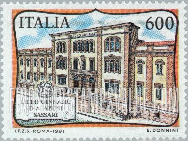 FindYourStampsValue: Schools Type of 1988: D. A. Azuni school, Sassari