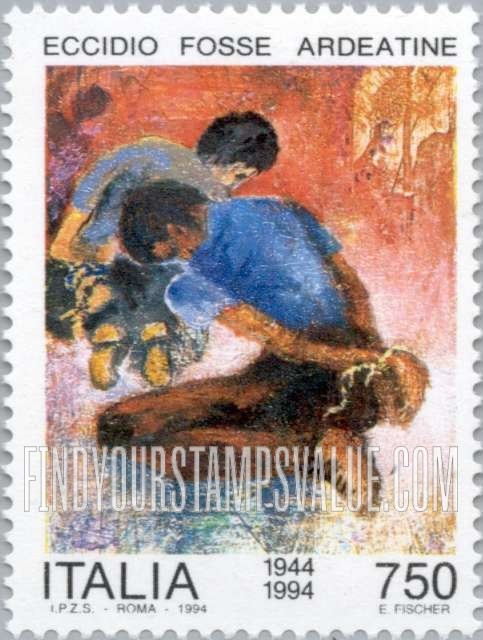 FindYourStampsValue: World War II Type of 1993: Massacre of the Ardeatine Caves