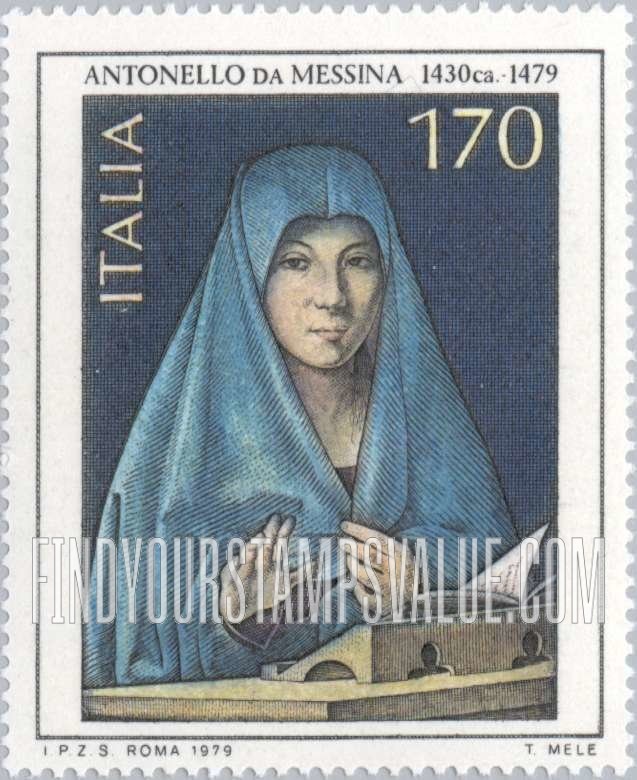 FindYourStampsValue: Virgin Mary, by Antonello da Messina
