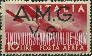 FindYourStampsValue: OCCUPATION AIR POST - Plane and Clasped Hands