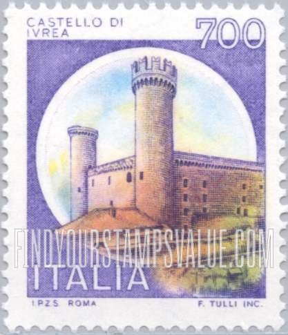 FindYourStampsValue: Castles: Ivrea, Turin
