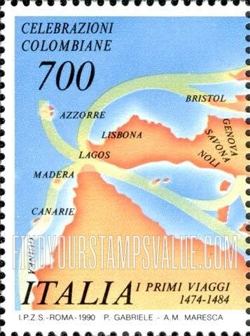 FindYourStampsValue: Columbus’s First Voyage, 1474-1484