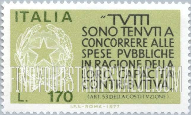 FindYourStampsValue: Italian Constitution, Article 53
