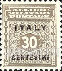 FindYourStampsValue: A.M.G. - “Italy Centesimi” (or “Lira”) in Black
