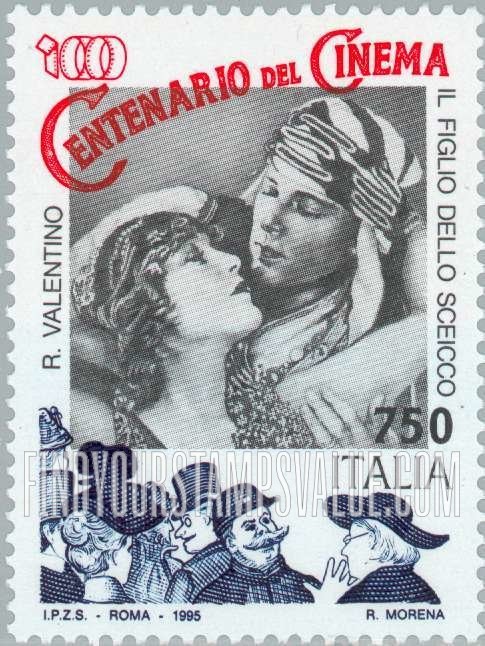 FindYourStampsValue: Motion Pictures, Centennial: Son of the Shiek, Rudolph Valentino