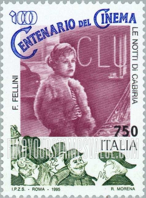 FindYourStampsValue: Motion Pictures, Centennial: Le Notti Di Cabiria, F. Fellini