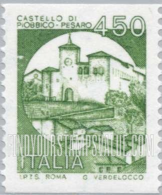 FindYourStampsValue: Coil Stamps: Piobbico Pesaro