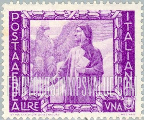 FindYourStampsValue: AIR POST - Dante Alighieri