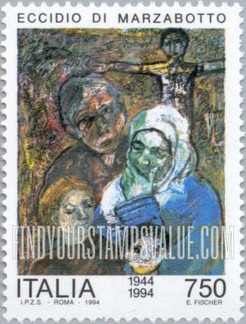 FindYourStampsValue: World War II Type of 1993: Massacre at Marzabotto