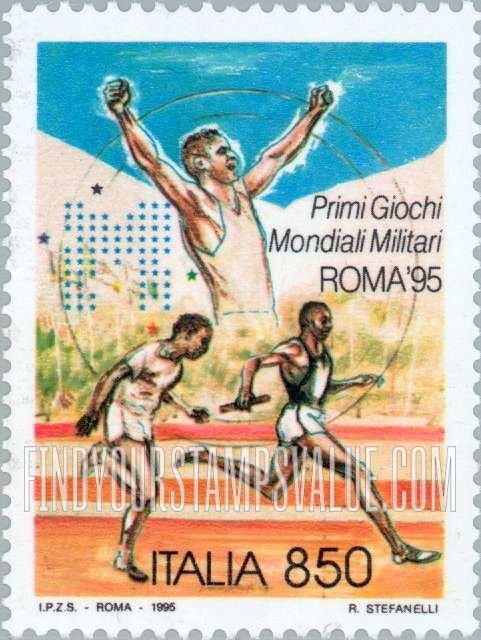 FindYourStampsValue: ROMA β95, First World Military Games