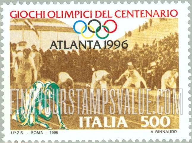 FindYourStampsValue: Modern Olympic Games, Centennial: Runners, 1896