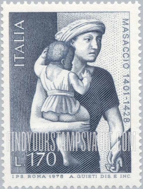 FindYourStampsValue: Mother and Child, by Masaccio