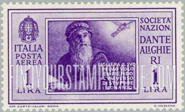 FindYourStampsValue: AIR POST - Leonardo da Vinci