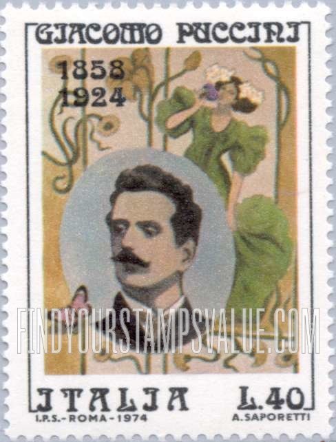 FindYourStampsValue: Giacomo Puccini (1858-1924), Composer
