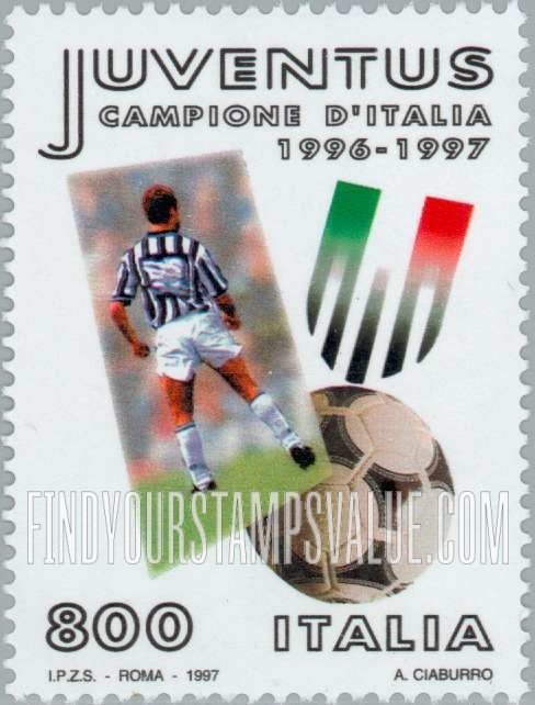 FindYourStampsValue: Juventus, 1996-97 Italian Soccer Champions