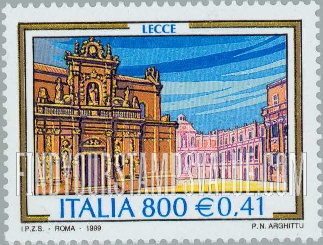 FindYourStampsValue: Tourism Type of 1998: Buildings, Lecce