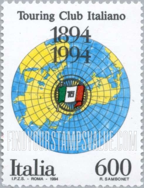 FindYourStampsValue: Italian Touring Club, Centennial