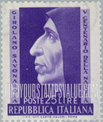 FindYourStampsValue: Girolamo Savonarola