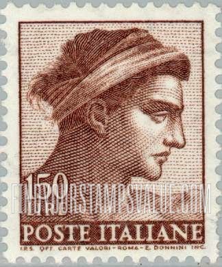 FindYourStampsValue: Designs from Sistine Chapel by Michelangelo: Heads of various “slaves”
