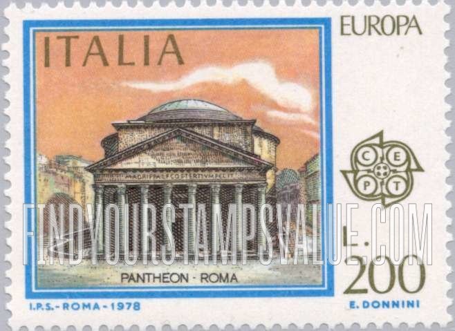 FindYourStampsValue: Europa: Pantheon, Rome