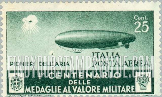 FindYourStampsValue: AIR POST - Zeppelin under Fire