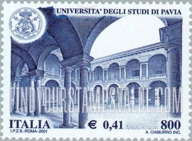 FindYourStampsValue: Schools: Pavia University
