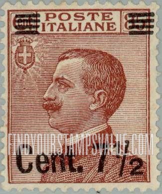 FindYourStampsValue: King Victor Emmanuel III: Surcharged