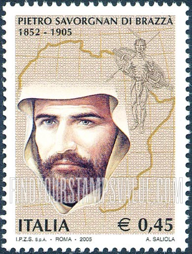 FindYourStampsValue: Pietro Savorgnan di Brazzà (1852-1905), Explorer of Africa