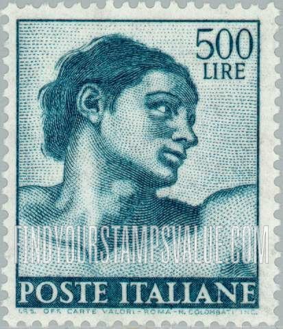 FindYourStampsValue: Designs from Sistine Chapel by Michelangelo: Adam