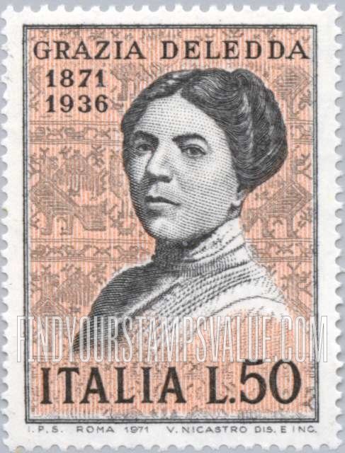 FindYourStampsValue: Grazia Deledda (1871-1936), Novelist