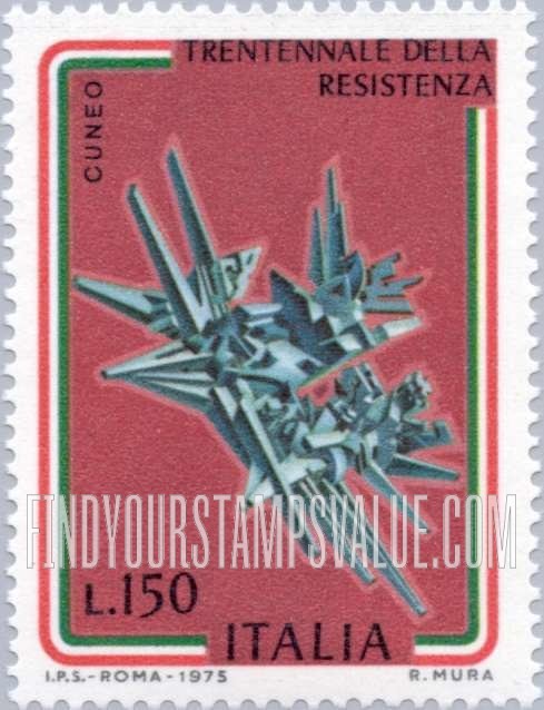 FindYourStampsValue: Resistance Fighters of Cuneo, by Umberto Mastroianni