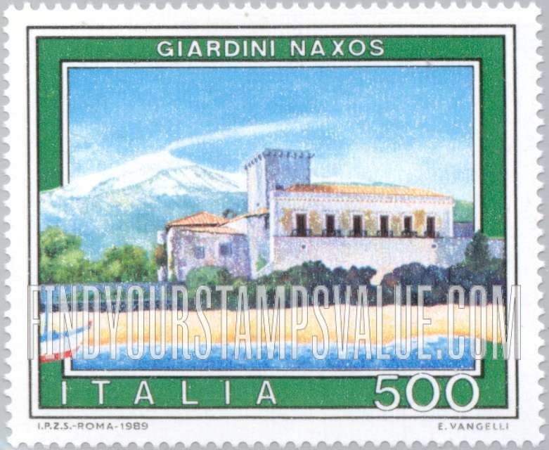FindYourStampsValue: Landscape Type of 1974: Naxos Gardens