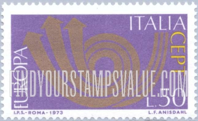 FindYourStampsValue: Europa Issue 1973: Common Design Type