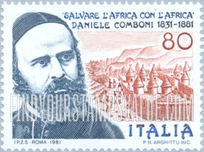 FindYourStampsValue: Daniele Comboni (1831-1881), Savior of the Africans