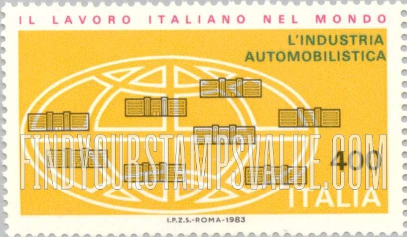 FindYourStampsValue: Engineering Type of 1981: Globe, factories