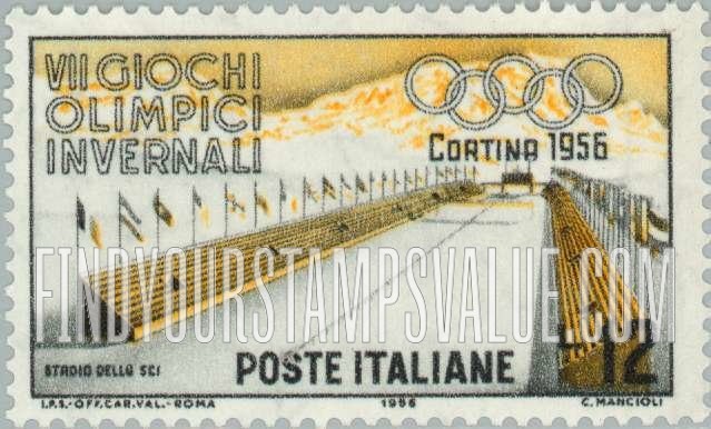 FindYourStampsValue: Stadiums at Cortina: Skiiing