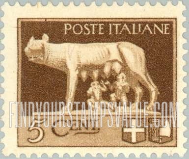 FindYourStampsValue: She-wolf Suckling Romulus and Remus