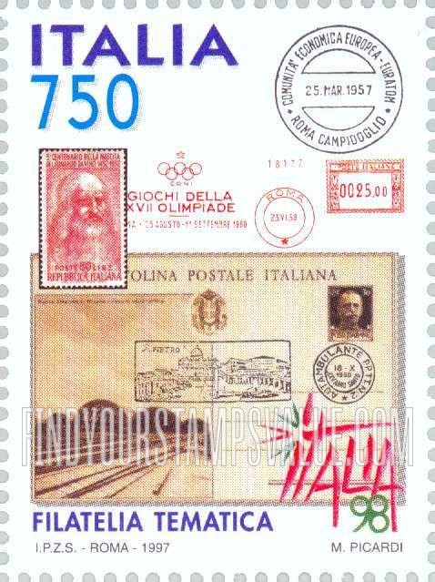 FindYourStampsValue: Italia β98, World Philatelic Exhibition, Milan: Topical philately
