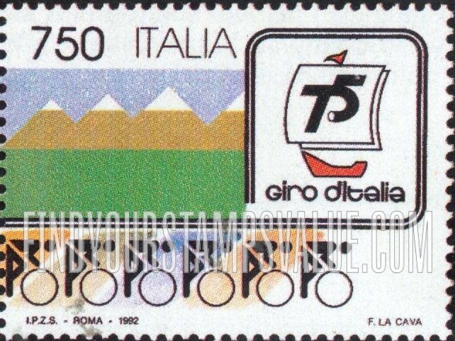 FindYourStampsValue: Tour of Italy Bicycle Race: Mountains