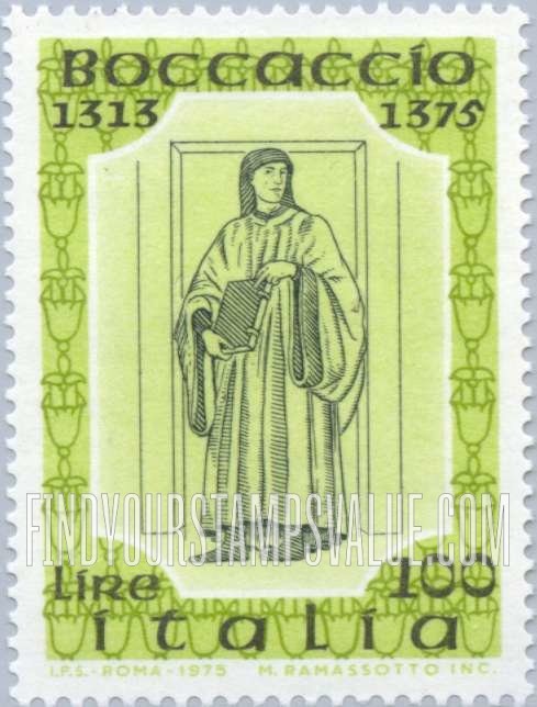 FindYourStampsValue: Boccaccio, by Andrea del Castagno