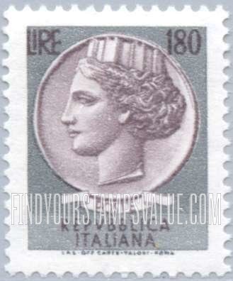 FindYourStampsValue: “Italia” after Syracusean Coin: Italia Type of 1953-54