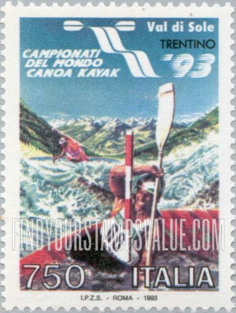 FindYourStampsValue: 1993 World Kayaking Championships, Trentino