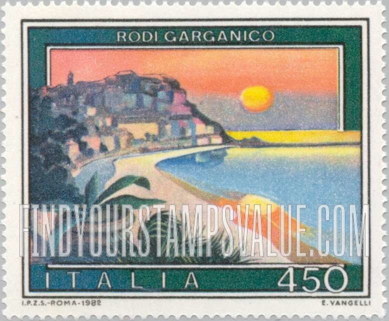 FindYourStampsValue: Tourist Type of 1974: Rodi Garganico Beach