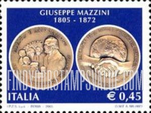 FindYourStampsValue: Giuseppe Mazzini (1805-72), Revolution Leader